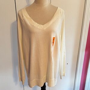 Lucky Brand Off-White V-Neck Sweater